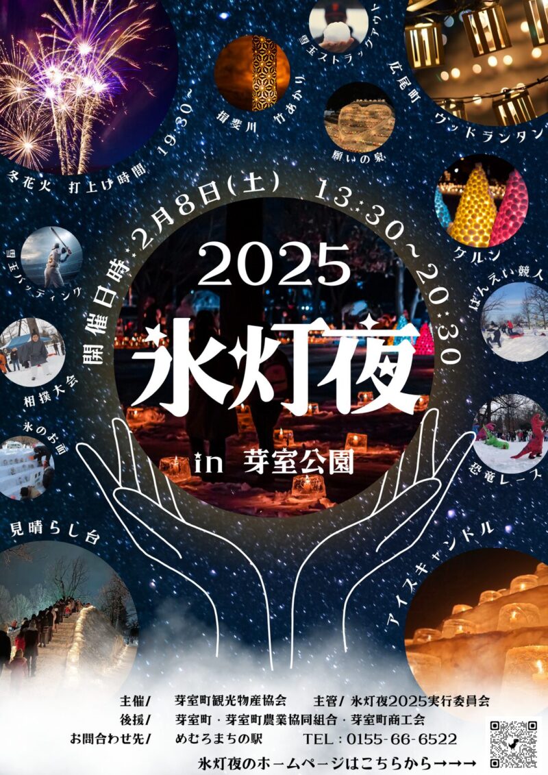 めむろ氷灯夜冬花火2025